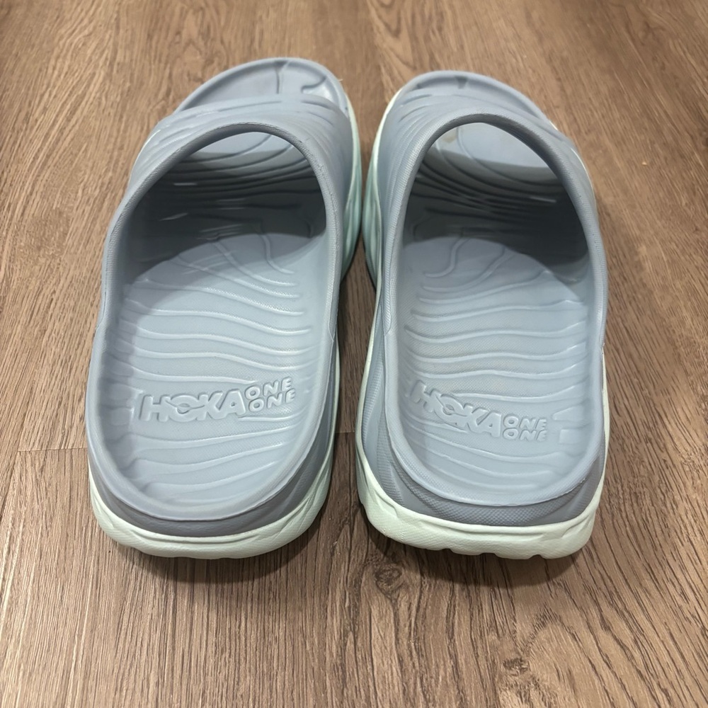 Hoka One One Ora Recovery Slides Women’s 9 Light Blue Slip On Sandals - Picture 2 of 8
